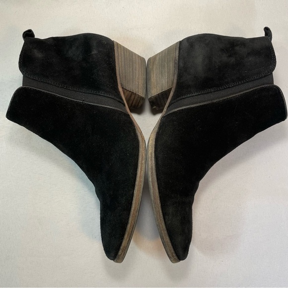 AQUATALIA By Marvin K Womens Black Suede Ankle Boots Size 7.5 Side Zip Italy - Picture 9 of 16